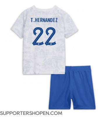 Frankrike Theo Hernandez #22 Bortatröja Barn VM 2022 Kortärmad (+ korta byxor)